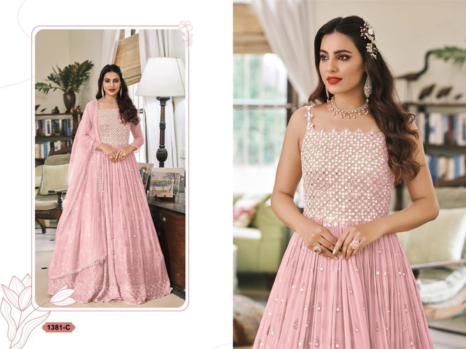 1381 Master Color Anarkali Wedding Salwar Suits Catalog